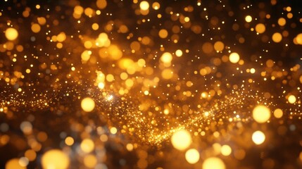 A mesmerizing abstract background filled with golden bokeh lights, creating a warm and sparkling atmosphere.