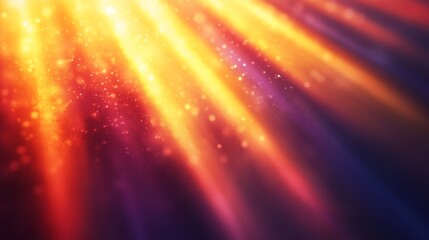 Abstract Background with Golden and Red Light Rays