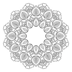 ornamental round lace ornament pattern mandala design