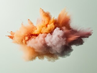 Vibrant Burst of Colorful Pigments Isolated on a Soft Background for Creative Uses in Design and Art Projects