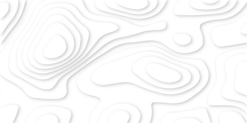 Abstract White Paper cut background. Modern 3d Paper cut background. Geometric map relief texture with curved layers and shadow. Topographic canyon map light relief texture. Vector illustration.