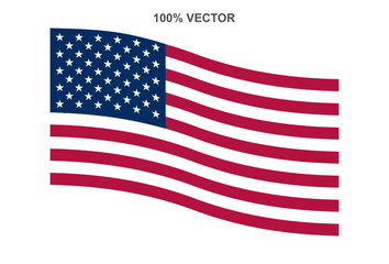 United States of America flag. The correct proportions and color. vector template