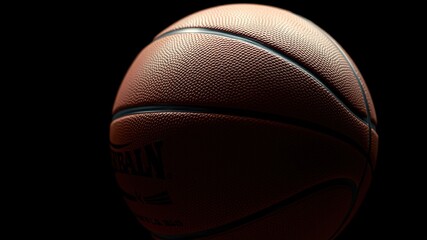 Obraz premium Close-Up Basketball Action - Dramatic Lighting