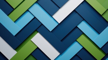 Abstract geometric pattern of woven colored panels