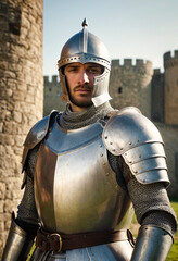 Mittelalterlicher Ritter in voller R&uuml;stung