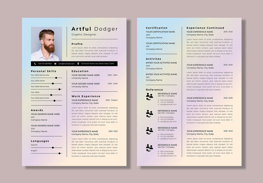 Resume And Cover Letter Layout