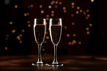 two glasses of champagne