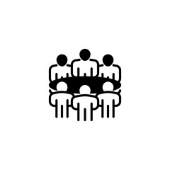 Team Meeting line icon. Universal creative premium symbol. Vector sign icon logo template. Vector illustration