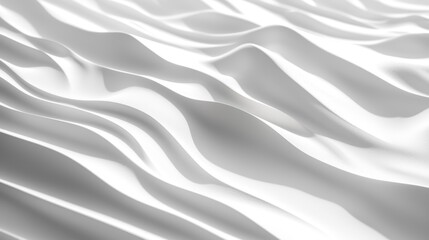 Abstract White Waves: A Study in Light and Shadow