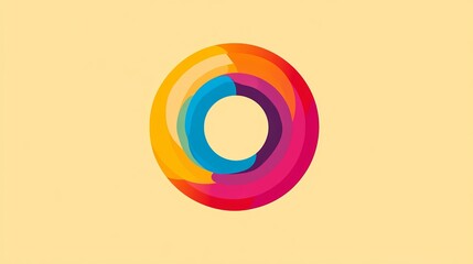 Bright, colorful donut chart illustration.