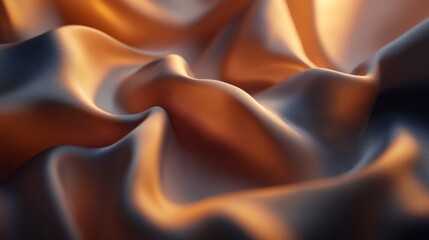 Brown silk lining with shadows and smooth folds.