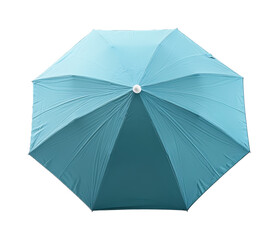 Vibrant Beach Umbrella for Sun Protection Isolated on White Background