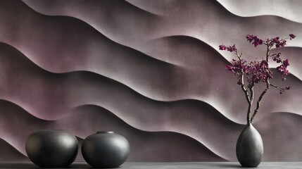 Burgundy wrinkled suede wallpaper. 