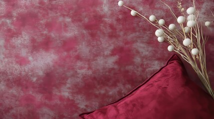 Burgundy wrinkled suede wallpaper. 