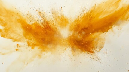 Colored powder burst on white background