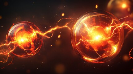 Electric spheres: plasma energy impacts on dark background