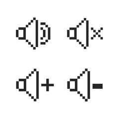 Fototapeta premium sound audio symbol pixel art