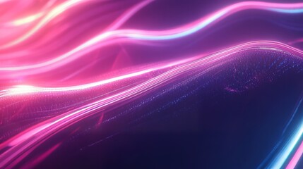 Glowing modern wave lines on white, futuristic sound waves.