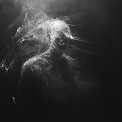 portrait of a person in the dark, ghost demon 