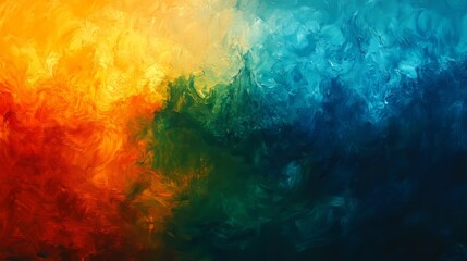 Hot-cold gradient with orange, blue, and green tones.