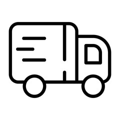 Delivery Truck Vector Icon Design