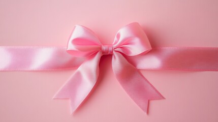 Pink ribbon bow for gift wrapping