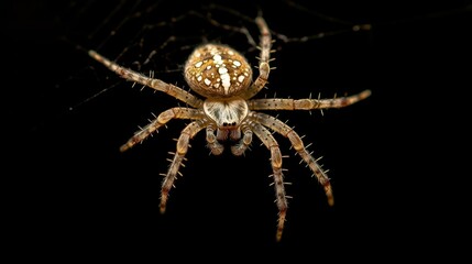 Obraz premium Close-Up of a Detailed Spider with Intricate Patterns and Colors