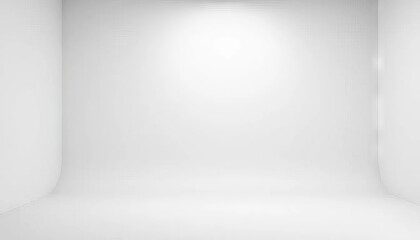 White Studio Backdrop, Clean Background, Light Spotlight, Empty Room, Mockup