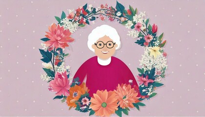 Fototapeta premium Dzień babci i Dzień dziadka