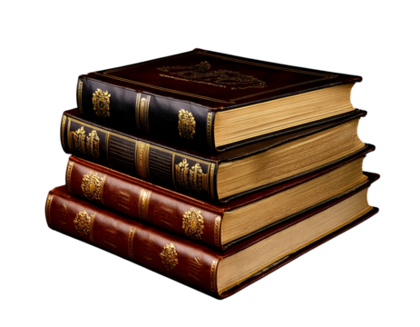 stack of old books