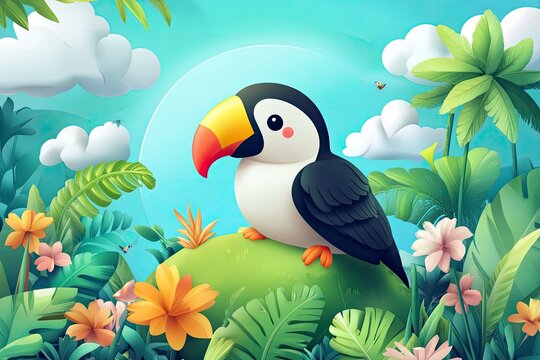 World wildlife day, Diversity of Wild animals and Natural botanical, Environment conservation, National park, Sustainable of Ecology concept, Think green nature, Save the planet and Eco friendly. 