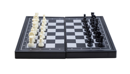 Portable chess game set isolated.