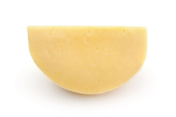 A piece of cheese isolated.