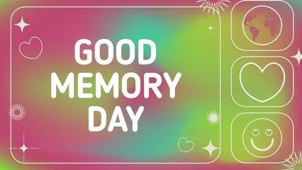 Good Memory Day web banner design illustration 