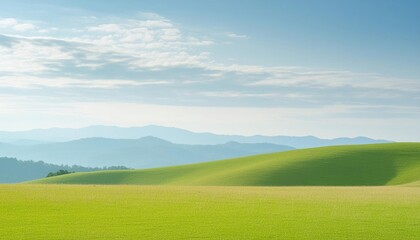 Fototapeta premium Serene Rolling Hills Landscape Under a Tranquil Sky