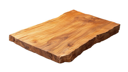 Natural wood slab with smooth surface and unique grain patterns, perfect for rustic decor or as serving board. Ideal for home or kitchen use
