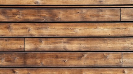 Fototapeta premium Horizontal brown wood planks wall texture.
