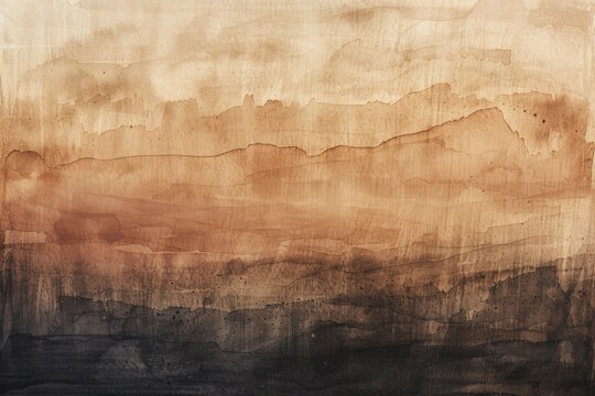Hand-painted watercolor texture in warm brown shades for artistic backgrounds and design projects