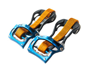 Adjustable Bicycle Pedal Straps for Secure Cycling Isolated on White Background