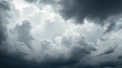 Obraz premium Dramatic Storm Clouds, Dark Sky, Bright Colors, Photorealistic