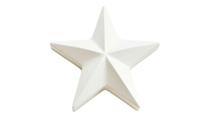 Obraz premium Stunning 3D Render of a White Star-Shaped Icon Isolated on a Background