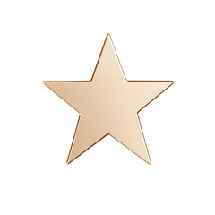 Fototapeta premium A simple, elegant golden star icon for versatile graphic design applications., isolated on a transparent background.