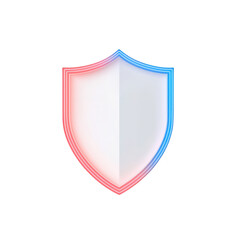 A sleek shield icon designed with a modern aesthetic and vibrant colors., isolated on a transparent background.