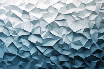 Abstract blue and white low-poly background.
