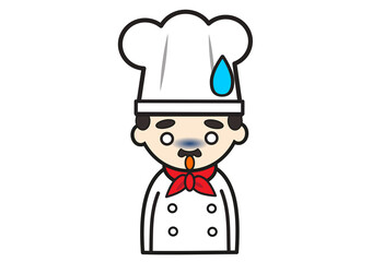 青くなるシェフ