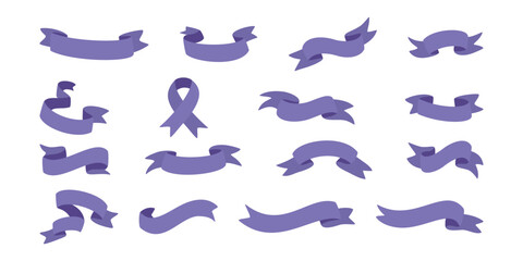 Kolekcja wstążek. Zestaw ręcznie rysowanych taśm. Etykieta, baner, tag - ilustracja wektorowa. © Monika