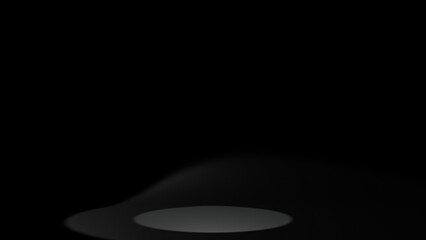 Subtle Spotlight in Darkness Minimalist 3D Scene with Soft Illumination for Mystery, Depth, Focus, and Tranquil Ambiance