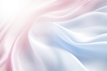 Fototapeta premium Soft abstract folded fabric background in pale pink and blue