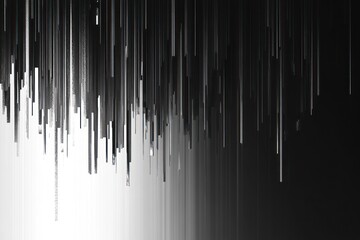 Abstract grayscale background with vertical lines, varying in length and shade, creating a dynamic texture.
