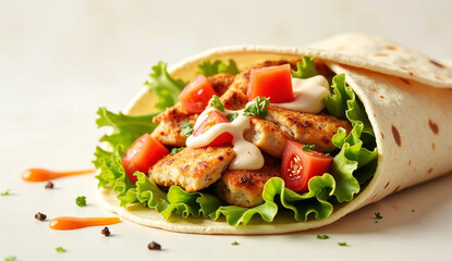 chicken wrap with vegetables